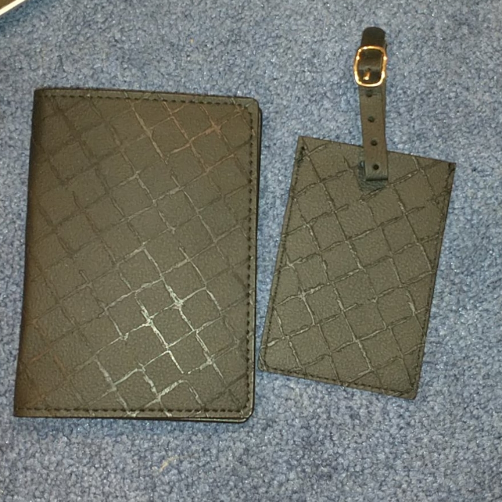 luggage tag and passport holder